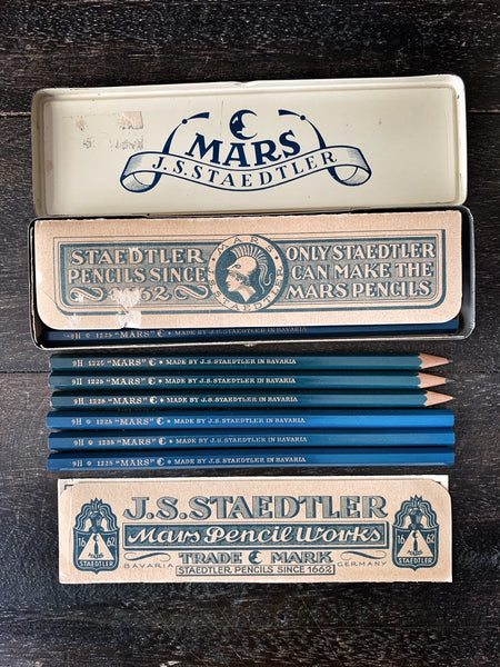 Vintage !! Seven J. S. Staedtler MARS LUMOGRAPH 2886 Art Pencils NEVER USED!