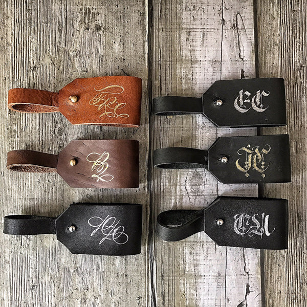 Pack of 6 Leather Luggage Tag