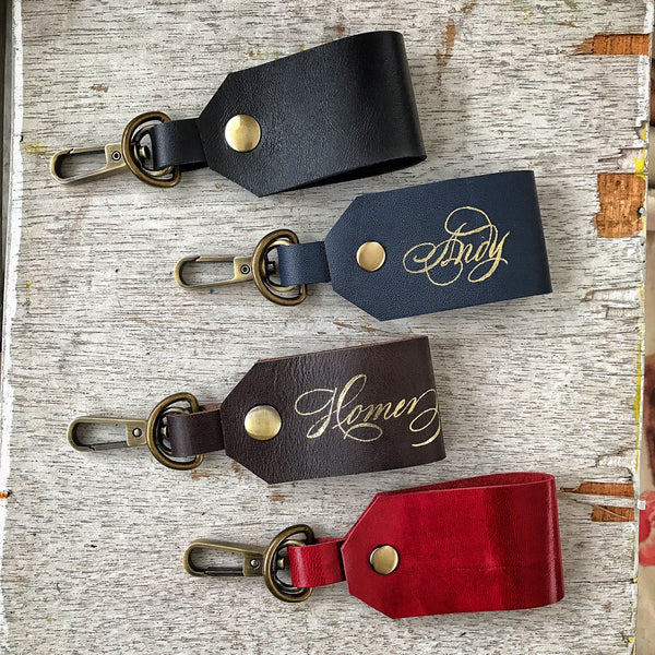 Pack of 6 Leather Key Holder