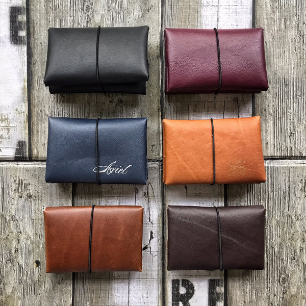 Pack of 6 Leather Cards & Bills Wallet