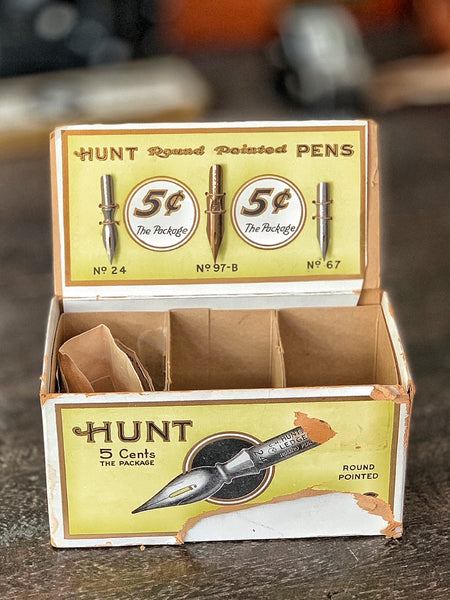 Antique Hunt Nibs Display Box with original nibs – The Curious Artisan