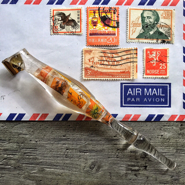 No.039 - Orange Postage Stamps Holder